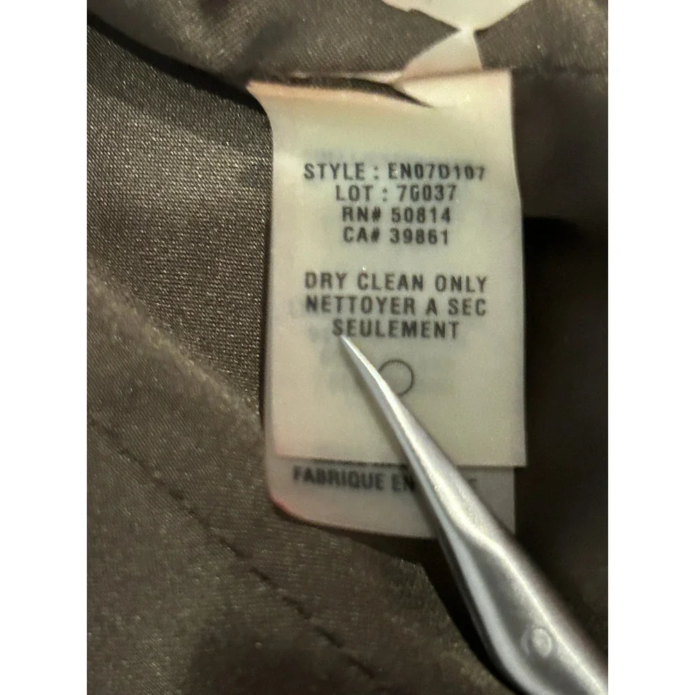 Elie Tahari Blazer Sz 4 Brown Wool Blend Mock Neck Utility Jacket Career Staple